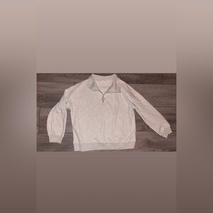 Workshop Republic Quarter Zip Size Small Pullover Sweatshirt Collared Gray EUC